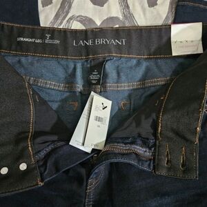 Lane Bryant Women's Straight Leg Jeans - Dark Blue